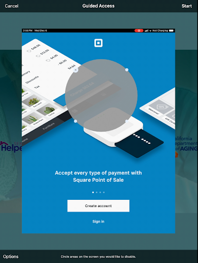 how to circle areas guided access ipads