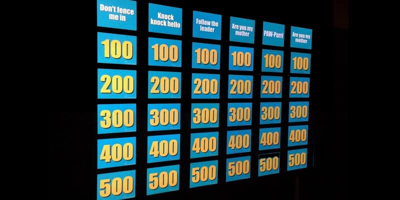 iPad Jeopardy wall