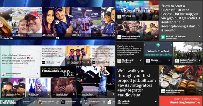 how to use a social media wall at events
