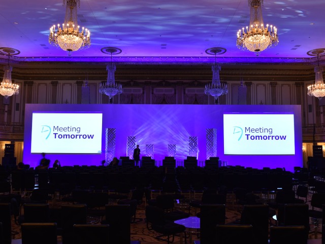 Corporate Event Stage at the Hilton Hotel