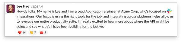slack networking for events